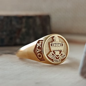 Custom Ring with Personalized Gold and Silver, 10K Gold, 14K Gold, 18K Gold, Family Crest Coat of Arms Custom Ring for Personalized Rings
