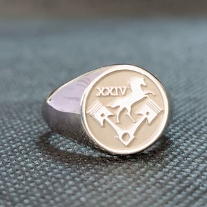 Family Crest Ring for Personalized Jewelry,Personalized Gold and Signet Ring,Family Crest Ring