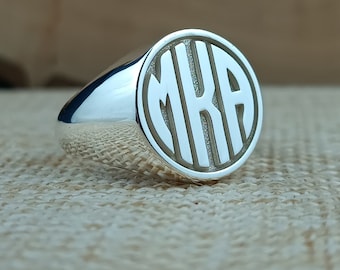 Name Ring / Monogram Ring / Gold ring for men / ring for him / personalized ring / Gold Filled /  / Logo Ring / Signet Ring