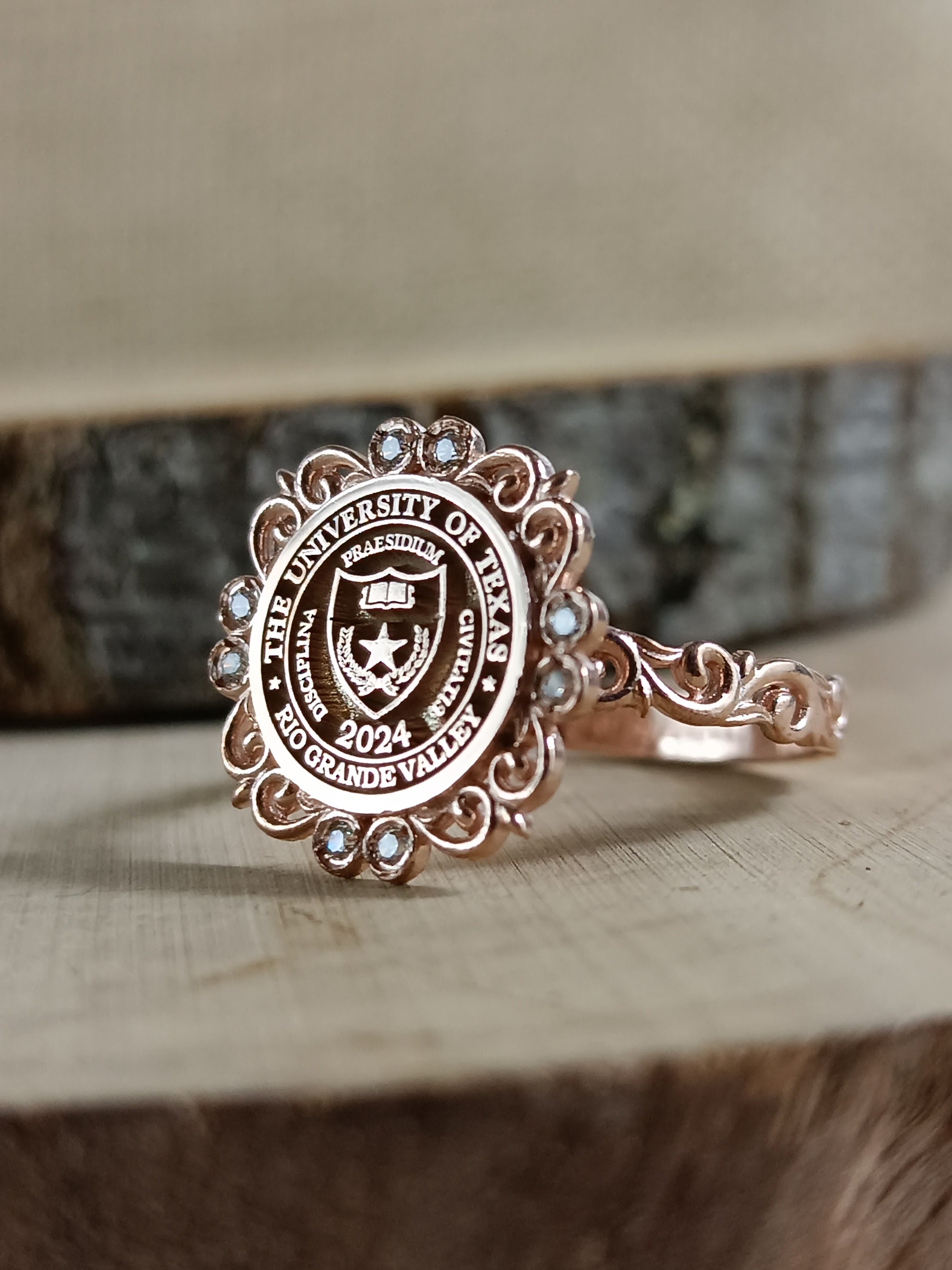 Graduation Ring ,woman Ring,claas Ring, Gift,baguette Stone Ring ...