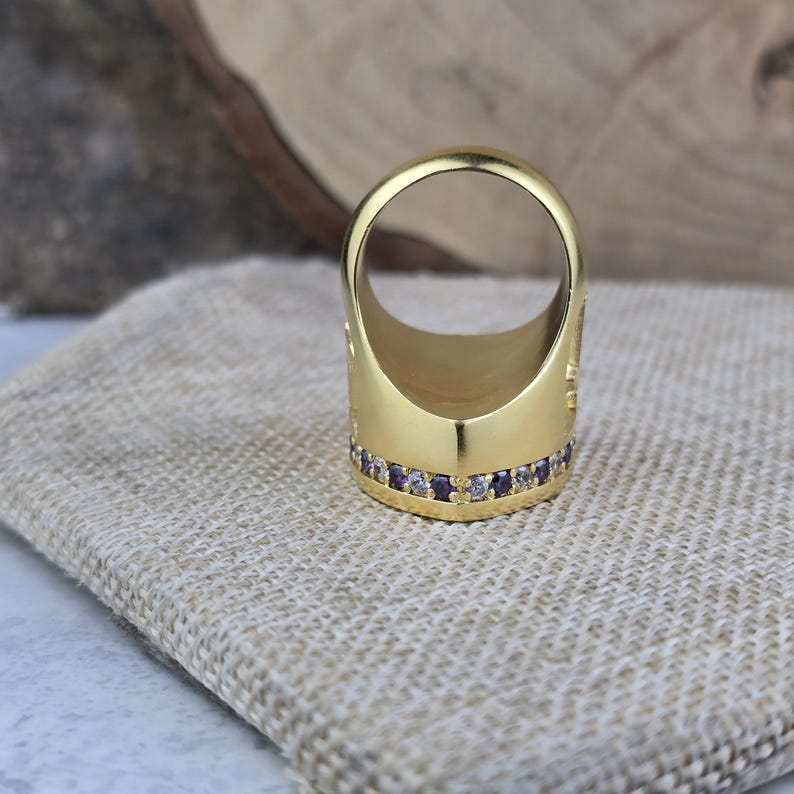 Gold Bishop Ring / Episcopal Apostolic Ring / Custom Clergy Ring With ...