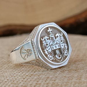 Sterling Silver Signet Ring, Engraved Signet Ring, Initial Engraved Signet Ring, Custom Signet Ring, Silver Signet Ring, Initial Signet Ring