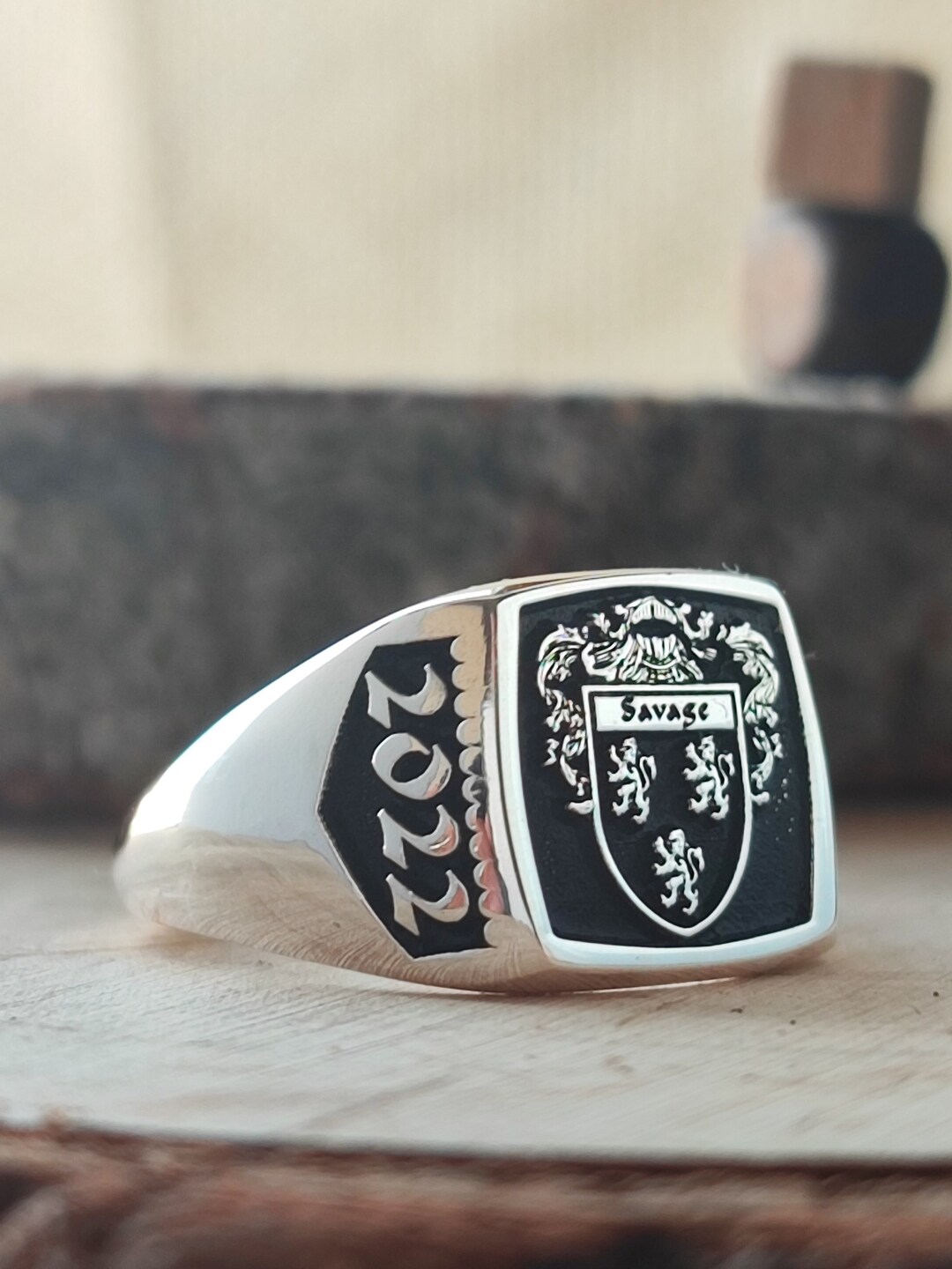 Custom Gold Ring,personalized Name Ring, Gold Royal Ring, Men Thick ...