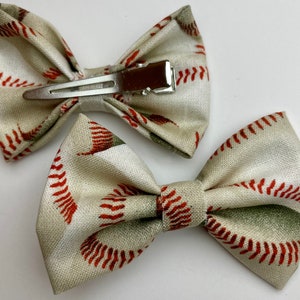 Baseball Hair Bow | Bow Sets | 3 Inch Bow |