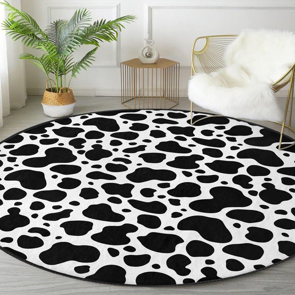 Cow Print Rug Etsy