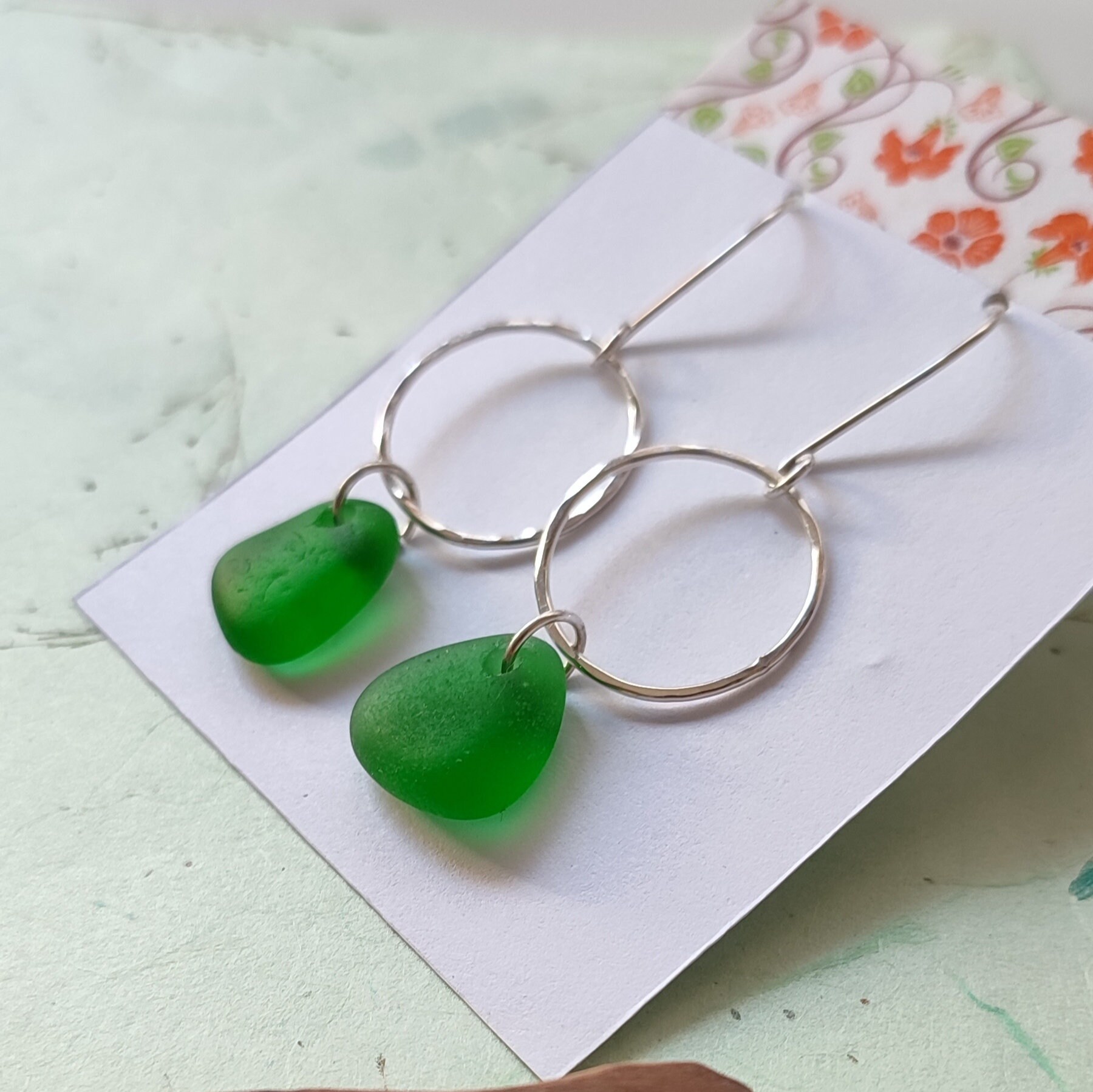 Aretes verde botella Etsy España