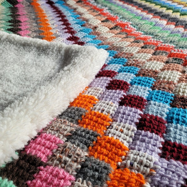 The ultimate stashbuster cosy crochet blanket pattern