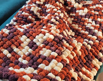 Riesen Pom Pom häkeln Calico Decke Muster