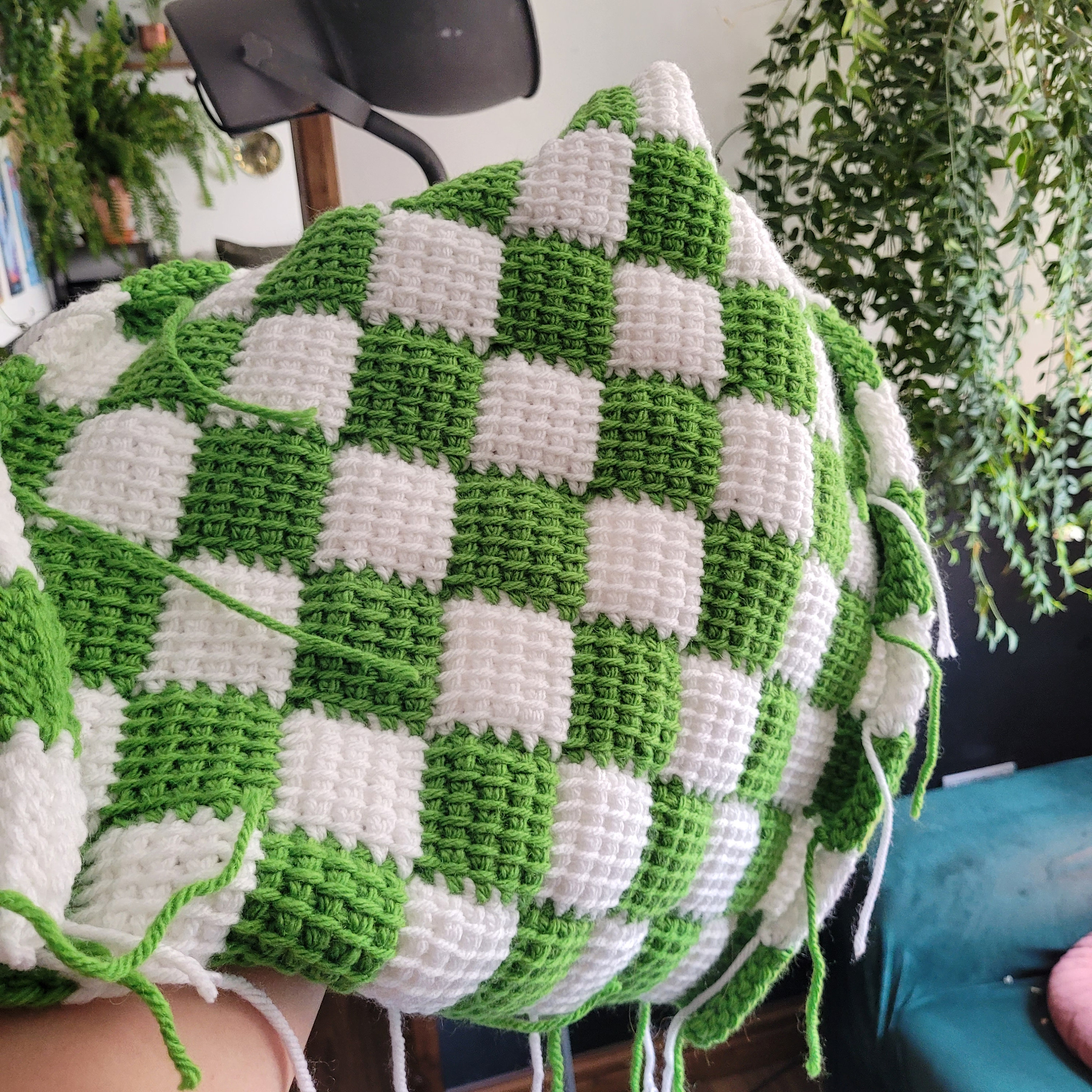 Classic Small Check Crochet Checkerboard Blanket Pattern - Etsy