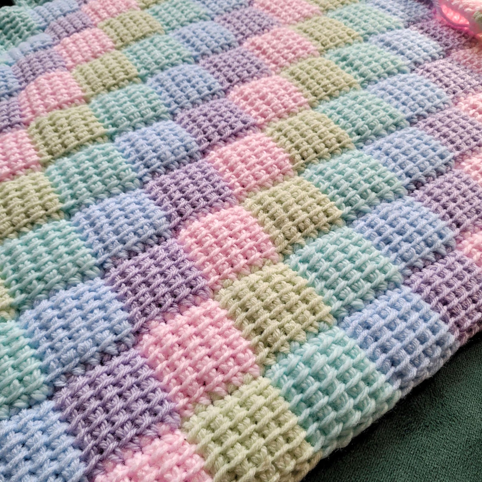 Classic Small Check Crochet Checkerboard Blanket Pattern - Etsy