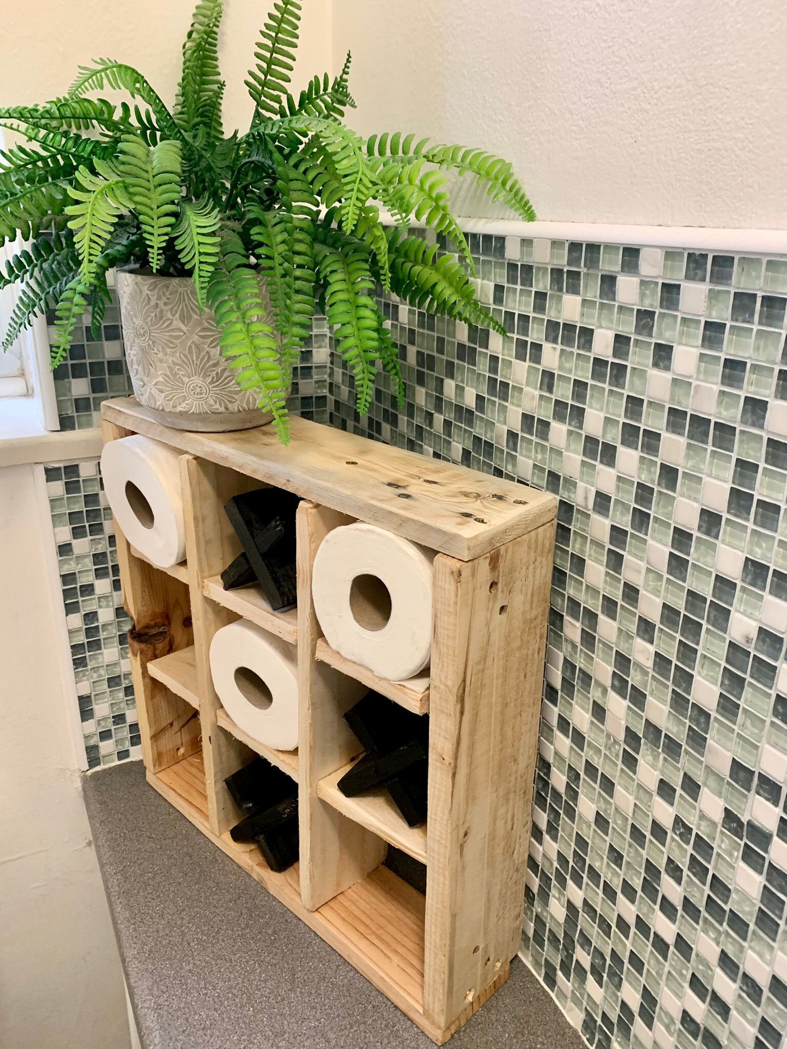 Noughts & Crosses Toilet Roll Storage Made From Reclaimed Etsy