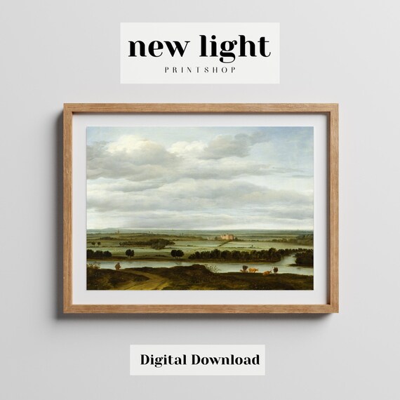 Vintage Dutch Landscape Print PRINTABLE Antique Landscape - Etsy