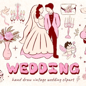 Whimsical Wedding SVG Clipart Bundle: Hand-Drawn Doodles (Digital Download)