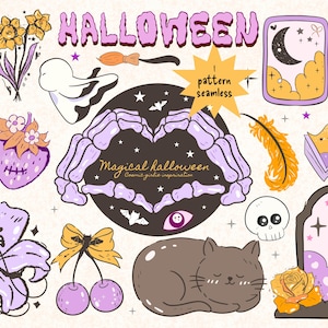Coquette Halloween Clipart: Pink Bow Ghost PNG SVG (Digital Download)