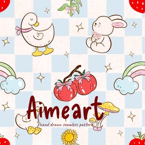 groovy retro spring pattern seamless, coquette png, silly goose, groovy retro spring, bunny svg, cherry svg, goose pattern, groovy wallpaper