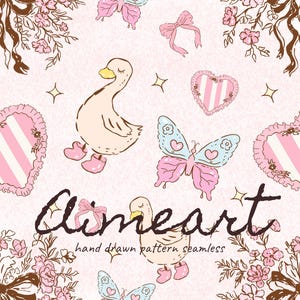 Silly Goose SVG Clipart,girly goose pattern retro easter png,coquette goose sublimation,heart frame png,circut svg,Whimsical coquette spring