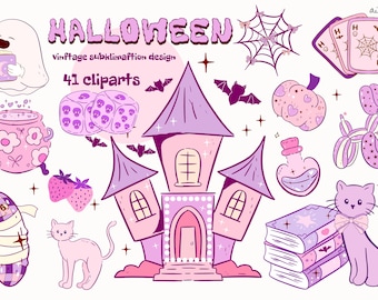 Coquette Halloween Clipart: Pink Bow Ghost PNG, SVG (Digital Download)
