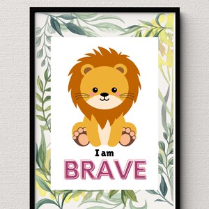 Descarga digital instantánea A4, arte de pared inspirador, habitación de los niños, guardería, cartel de la habitación de los niños, cartel de la guardería. MARCO NO INCLUIDO