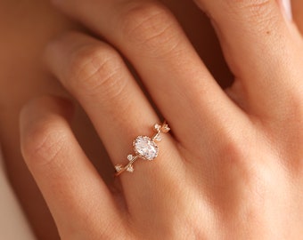 Mimra Diamantring  Ehering Paarringe zarter Ring Versprechensring für sie Diamant Verlobungsring Geschenke für sie Versprechensring