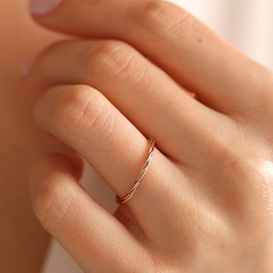 14K Gold Wedding Band Custom Engraved Ring Gold Promise Ring For Women Solid Gold Ring For Women Gifts For Her