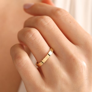 14K Gold Wedding Band Solid Gold Ring For Men Gold Dainty Ring For Women Aesthetic Engagement Ring Gifts For Her