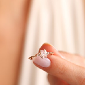 Anel de compromisso Anel de noivado de diamante Anel de casamento Anel delicado Presentes de Natal para ela