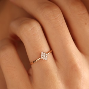 Diamond Promise Ring Diamond Engagement Ring Raw Diamond Ring Wedding Ring Women Promise Ring For Her Minimalist Jewelry Gift For Her