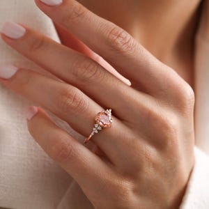 Diamond Proposal Ring Minimalist Promise Ring  Engagement Ring Handmade Gold Ring Gold/Rosegold/Silver