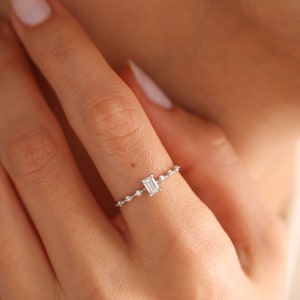 Dainty Diamond Engagement Ring  Wedding ring Couple rings Delicate ring Promise ring for her Gifts for her Proposal ring Unique ring