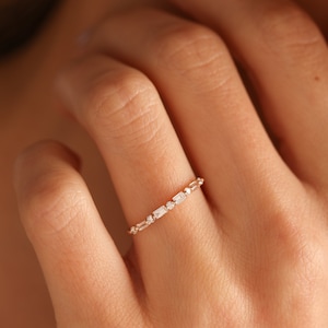 Raw Diamond Ring  Wedding Ring Gold Ring Minimalist Promise Ring Christmas Gift