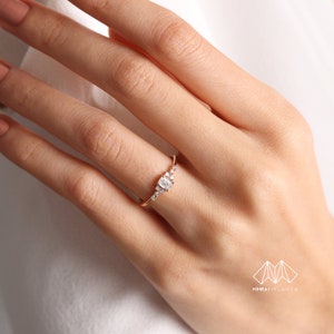 Diamond Promise Ring Wedding ring  Delicate ring Promise ring for her Gifts for her Promise ring Couple rings Trendy rings Ring gift