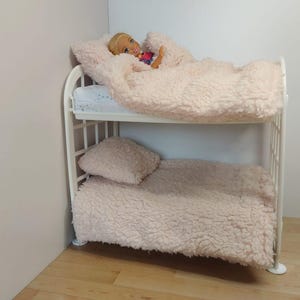 1/6 scale 12 inch fashion doll size bedding set for dolls...2 single size  bedding set....no bunk bed