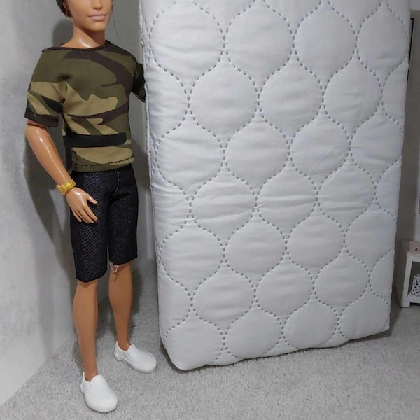 1/6 scale 12 inch fashion doll size mattress for dolls...single double king and  custom size