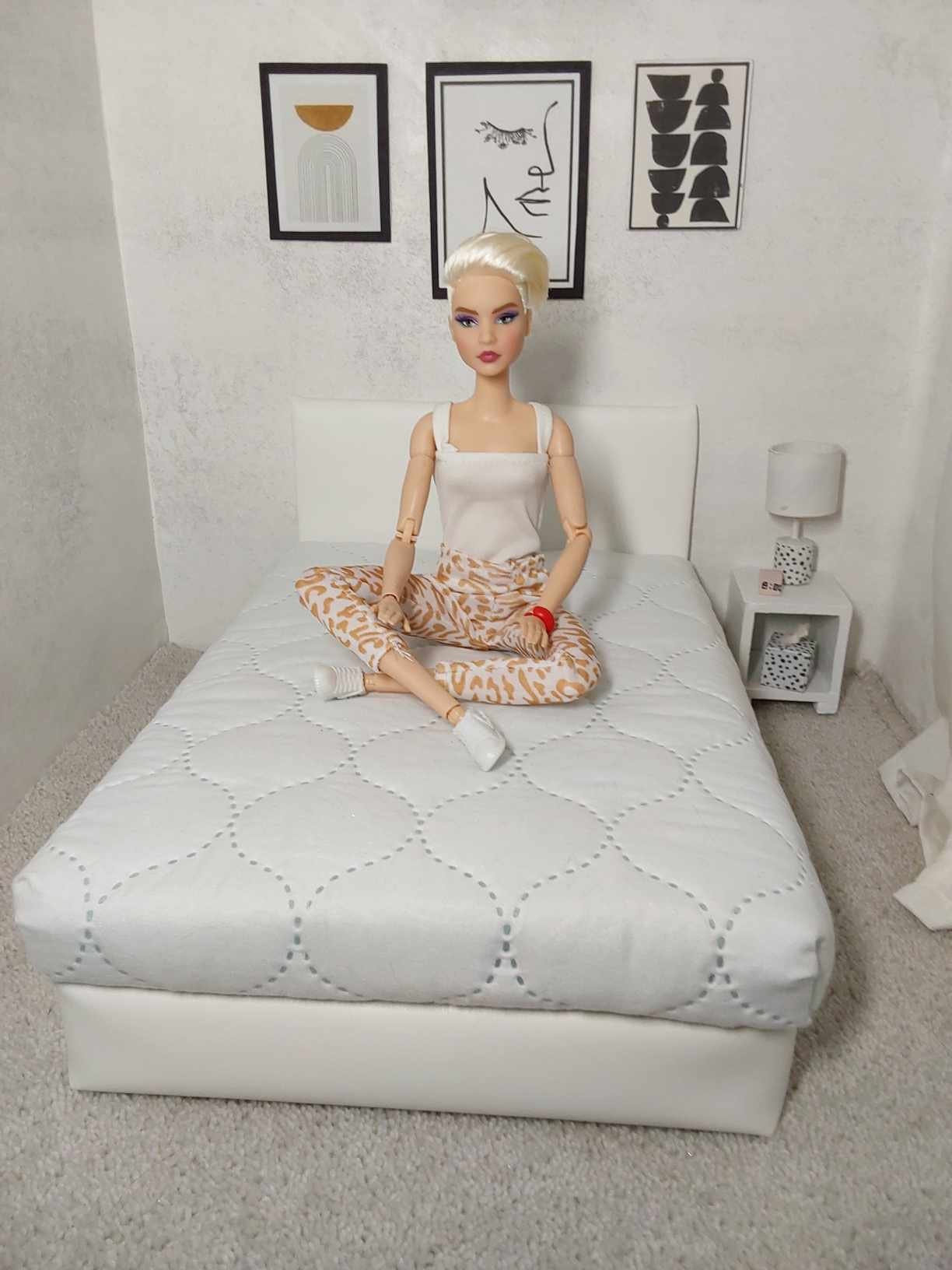 Wooden sales barbie bed