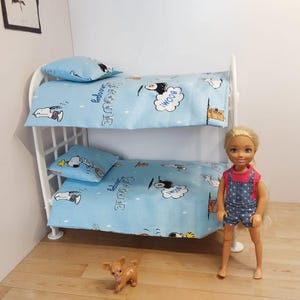 1/6 scale 12 inch fashion doll size bedding set for dolls...2 single size  bedding set....no bunk bed