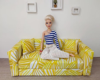1/6 play scale modern  doll  sofa couch for fashion doll 12 inch doll size diorama.