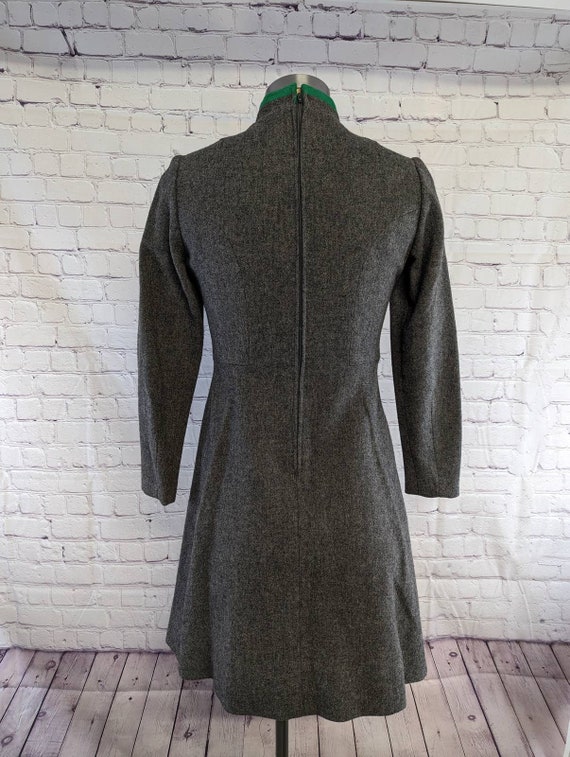 Lanz Original Grey and Green Wool Long Sleeve Dre… - image 3