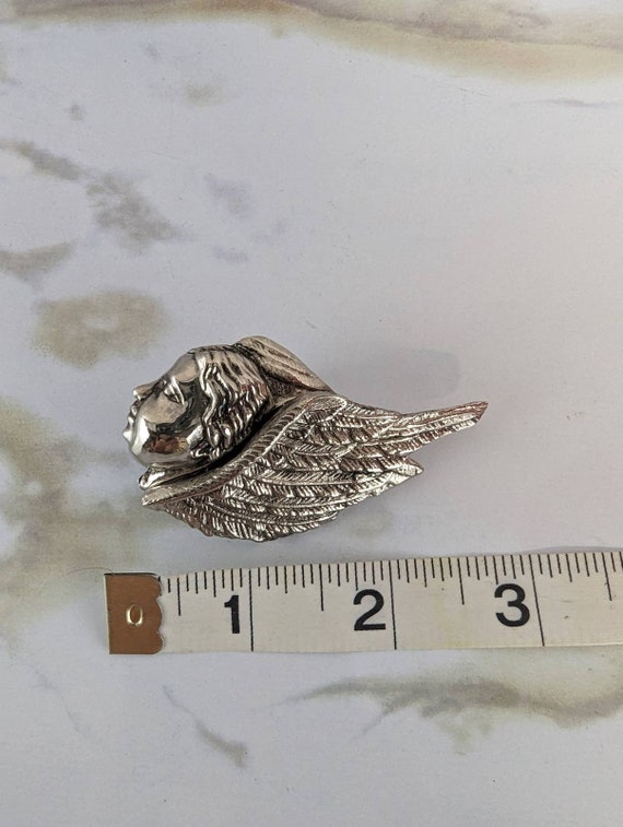 Rebecca Collins Silver Angel Scarf Ring Designer Signed