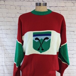 Vintage Elle et Lui Lacrosse Knit Sweater