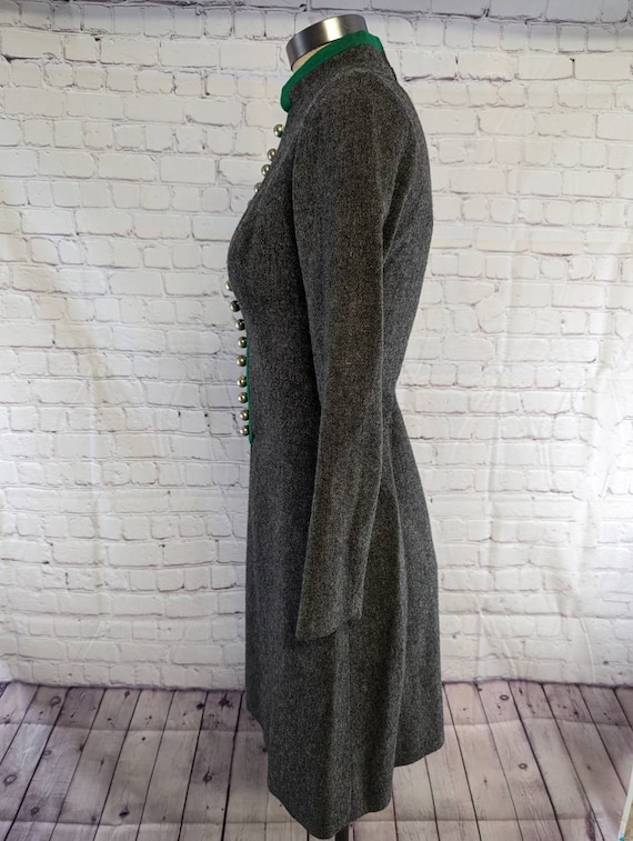 Lanz Original Grey and Green Wool Long Sleeve Dre… - image 4