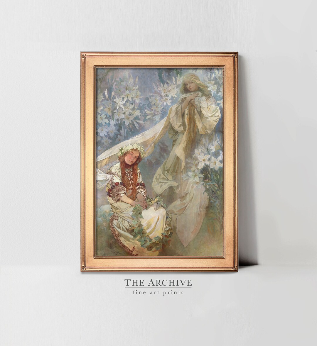Alphonse Mucha Print Set | Vintage Floral PRINTABLE Wall Art | Autumn ...