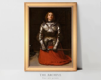 St Joan of Arc Art Printable Wall Art by John Everett Millais | Digital Gallery Wall Art  | Antique Saint Painting