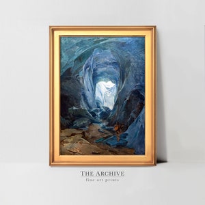 Norwegian Glacier Landscape | Digital Art Print Set | Vintage Snowy Oil Painting | Antique Norway Farmhouse Decor | PRINTABLE Wall Art