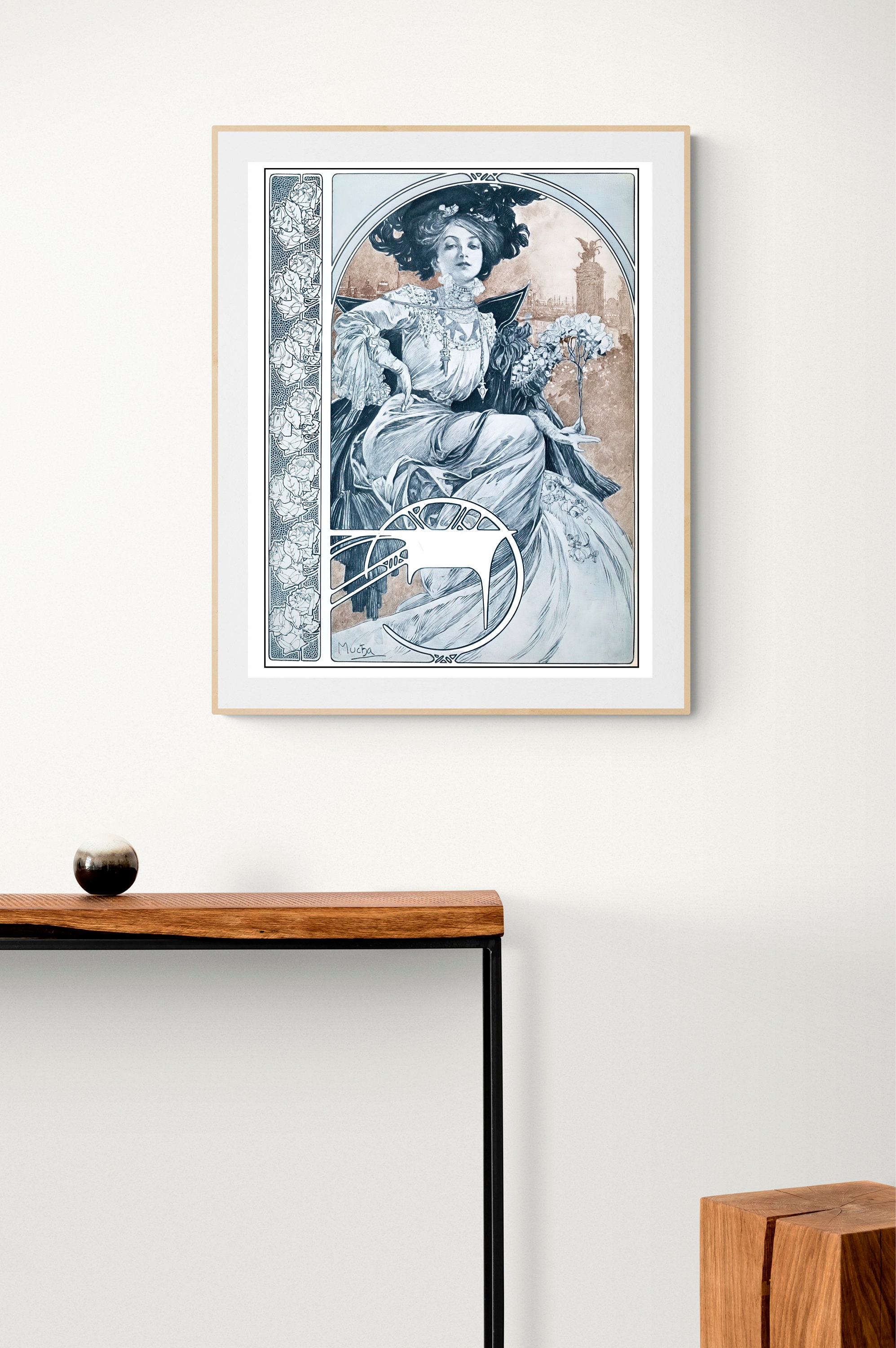 Alphonse Mucha Print Set Vintage Drawing PRINTABLE Wall Art Autumn ...