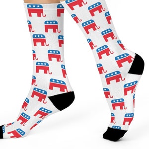 Republican Socks Elephant Trump Unisex One Size Crew Socks