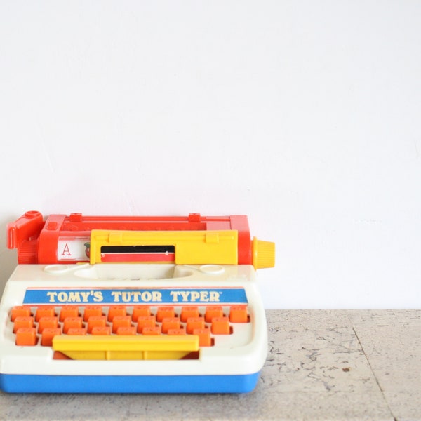 Vintage Tomy's Tutor Typer play toy typewriter from the seventies