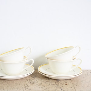 Vintage P. Regout Maastricht cups and saucers from the thirties