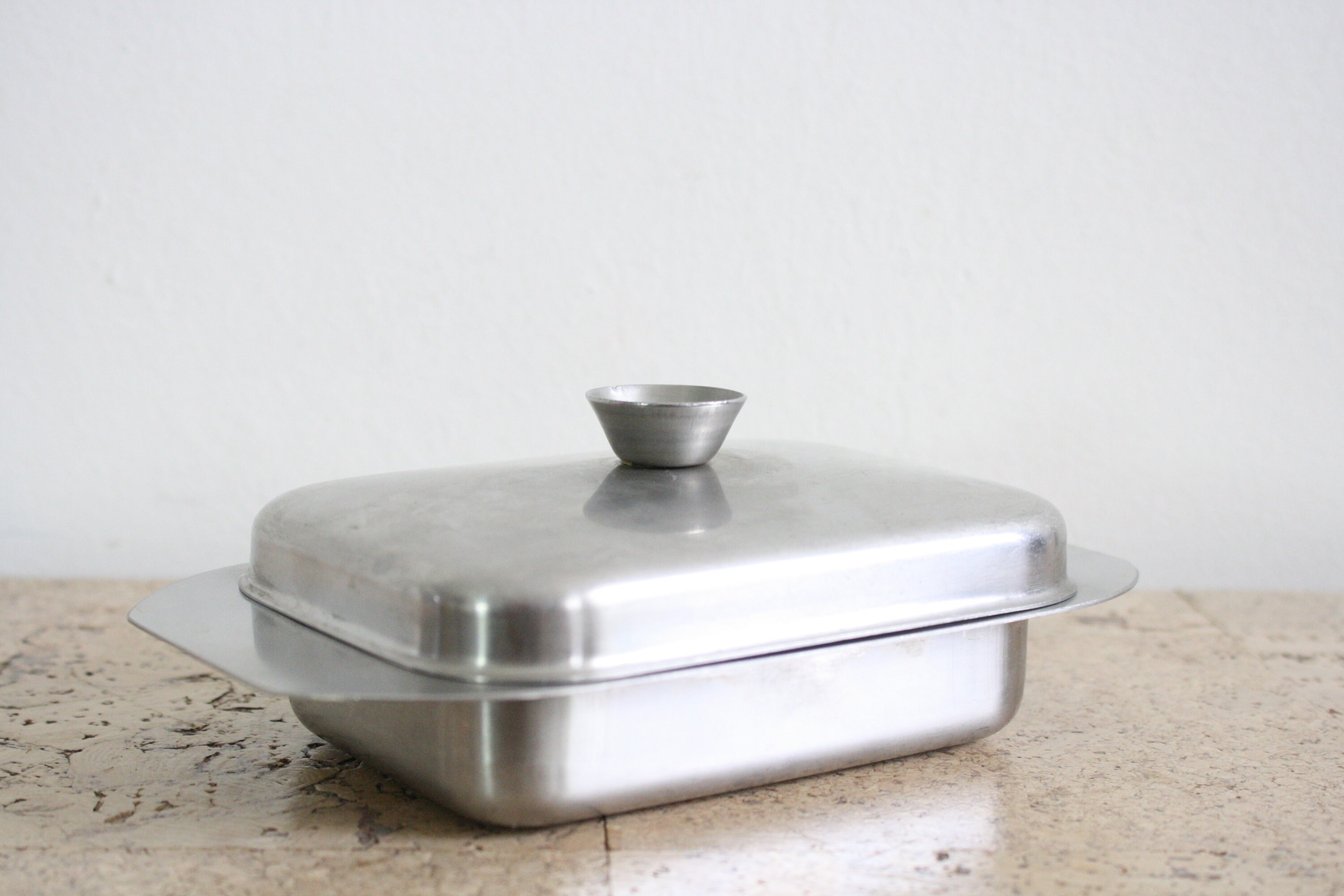 Vintage Stainless Butter Dish From the Fifties Etsy