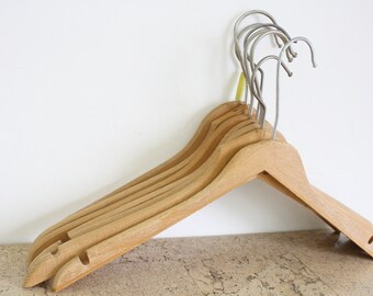 Seven Vintage Wooden Clothes Hangers From the Fifties - Etsy