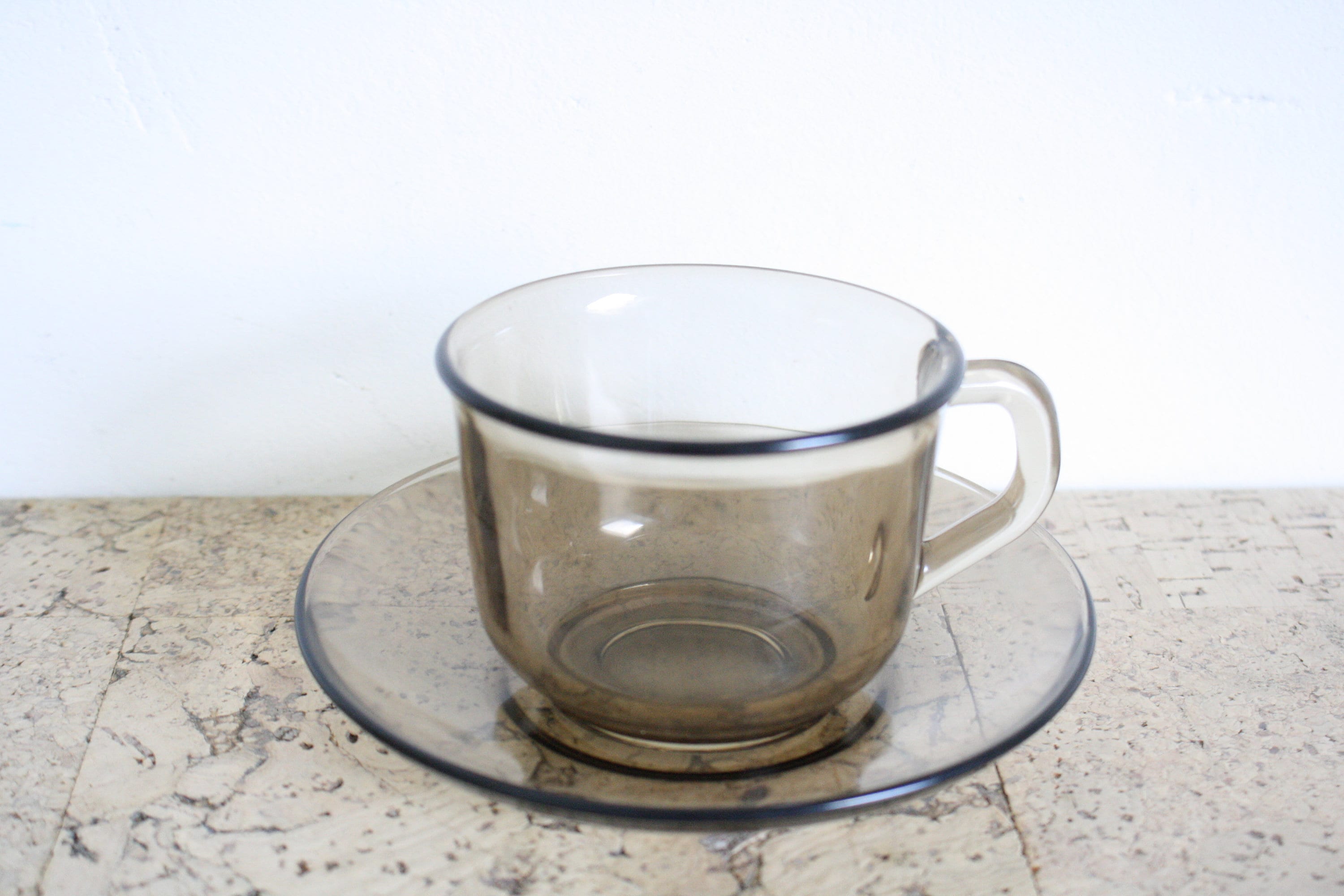 Six Vintage Arcoroc Coffee Cups and Saucers Etsy